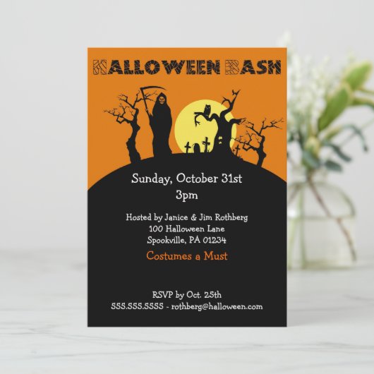 Invitations du parti Halloween Bash (Debout devant)