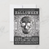 Invitations du parti Halloween - Black Steampunk (Devant)