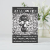 Invitations du parti Halloween - Black Steampunk (Debout devant)