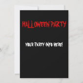 Invitations du parti Halloween crânien (Dos)