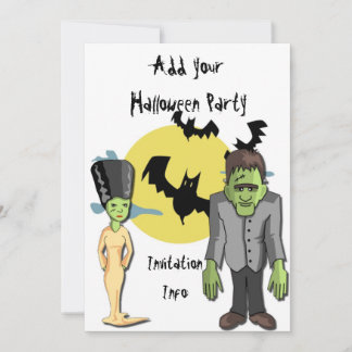 Invitations du parti Halloween Monster Frankenstei