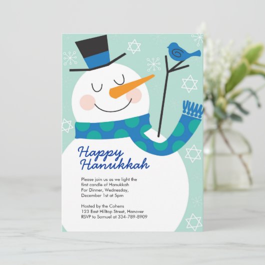 Invitations du parti Hanoukka à Snowman (Debout devant)