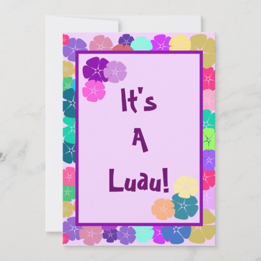 Invitations du parti Hawaiian Luau (Devant)