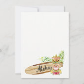 Invitations du parti Hawaiian Tiki (Dos)