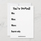 Invitations du parti Humour Halloween "Spectickles (Dos)