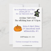 Invitations du parti Humour Halloween "Spectickles (Dos)