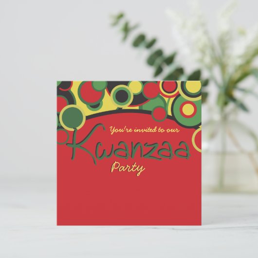 Invitations du parti Kwanzaa (Debout devant)