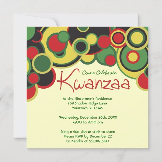 Invitations du parti Kwanzaa (Dos)