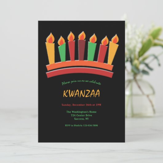 Invitations du parti Kwanzaa (Debout devant)