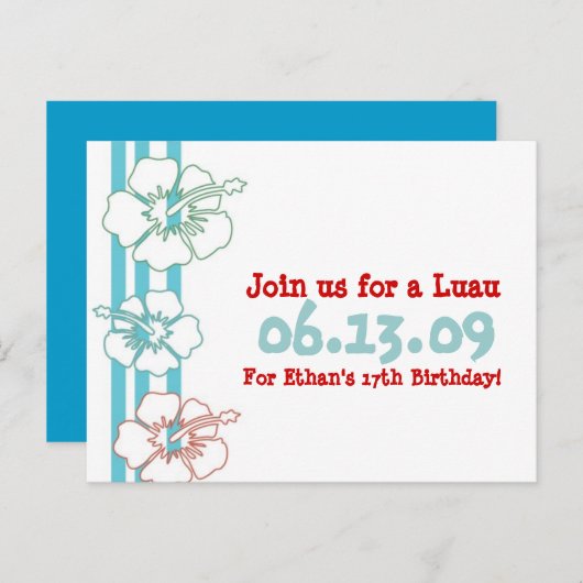 Invitations du parti Luau (Devant / Derrière)