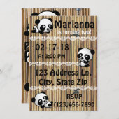 Invitations du parti Panda (Devant / Derrière)