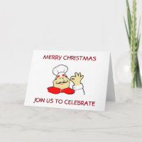 INVITATIONS DU PARTI PÈRE NOËL CHEF ADULTE CHRISTM