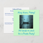 Invitations du parti pirate bleu (Devant / Derrière)