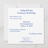 Invitations du parti pirate bleu (Dos)