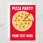 INVITATIONS DU PARTI PIZZA (Devant / Derrière)