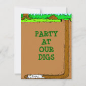 INVITATIONS DU PARTI RABBBIT BURROWING BUNNY SCAVE (Devant)