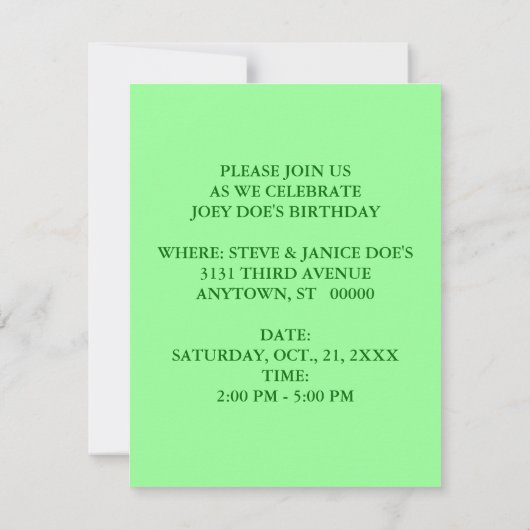 INVITATIONS DU PARTI RABBBIT BURROWING BUNNY SCAVE (Dos)