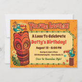 Invitations du parti Retro Tiki Luau (Devant)