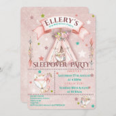 Invitations du parti Sleepover | Fête de l'Anniver (Devant / Derrière)