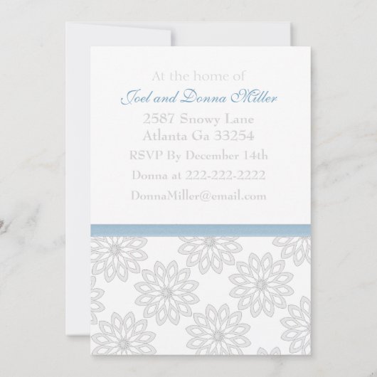 Invitations du parti Snowflakes (Dos)