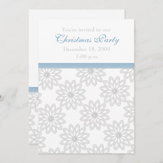 Invitations du parti Snowflakes (Devant / Derrière)