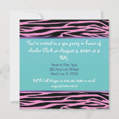 Invitations du parti Spa (Dos)