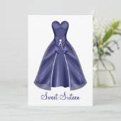 Invitations du parti Sweet sixteen violet (Debout devant)