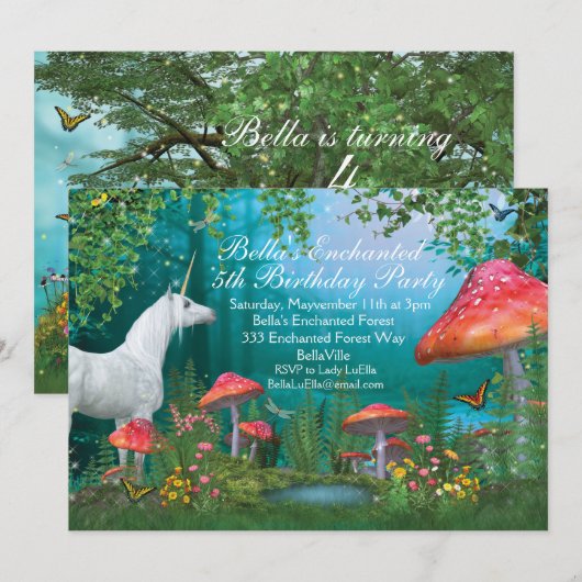 Invitations du Parti Unicorn (Devant / Derrière)