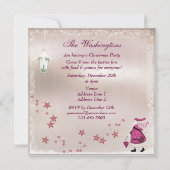 Invitations du parti Vintage rétro Père Noël Whims (Dos)