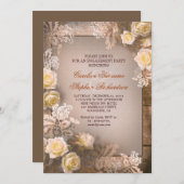 Invitations du parti vintage rose victorien (Devant / Derrière)