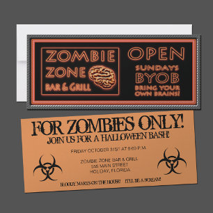 Invitations Du Parti Zombie Bloody Marys À La Mais
