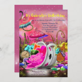 Invitations du pays des merveilles, partie du pays (Devant / Derrière)