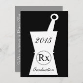 Invitations du pharmacien à la fête de graduation  (Devant / Derrière)