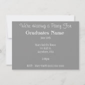 Invitations du pharmacien à la fête de graduation  (Dos)