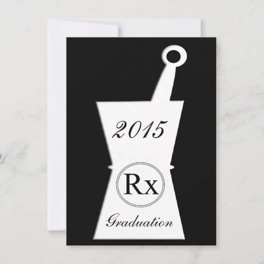Invitations du pharmacien à la fête de graduation  (Devant)