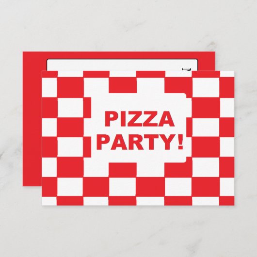 Invitations du "Pizza Party" (Devant / Derrière)