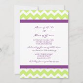 Invitations du Plum Lime Chevron (Devant)