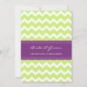 Invitations du Plum Lime Chevron (Dos)