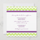 Invitations du Plum Lime Chevron (Devant)