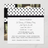 Invitations du Polka Dot Party (Devant / Derrière)
