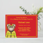 Invitations du pompier à la fête d'anniversaire (Debout devant)