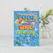 Invitations du pool et du barbecue (Debout devant)