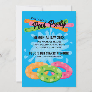Invitations du pool Party