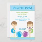 Invitations du pool Party (Devant)