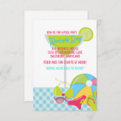 Invitations du pool Party (Devant / Derrière)