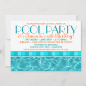 Invitations du pool Party (Devant)