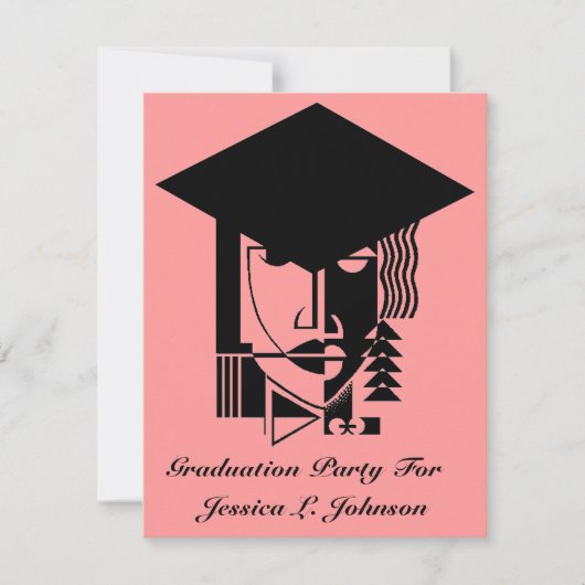 Invitations du Pop Art Graduation Party Abstrait (Devant)