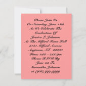 Invitations du Pop Art Graduation Party Abstrait (Dos)