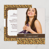 Invitations du poster de animal Quinceanera Party (Devant / Derrière)