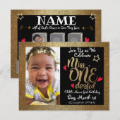 Invitations du premier anniversaire (Devant / Derrière)